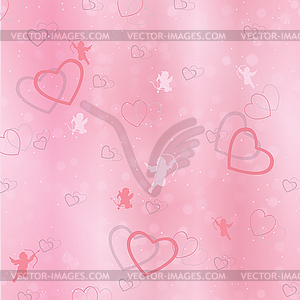 Congratulatory background of Valentine`s day - vector clipart
