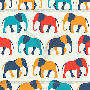 Animal seamless pattern of elephant - vector image