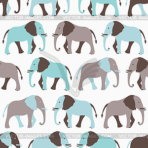 Animal seamless pattern of elephant - vector image