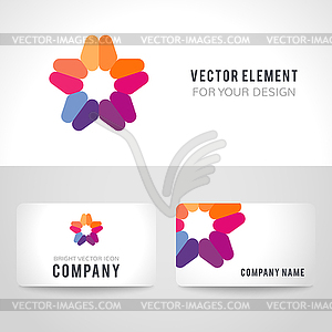 Abstract bright colorful logotype - vector clip art