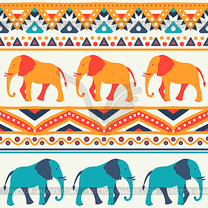 Animal seamless pattern of elephant - vector clipart