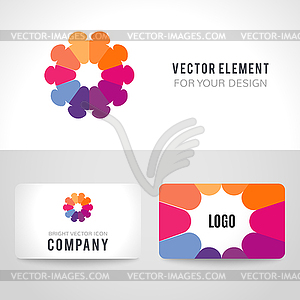 Abstract bright colorful communication logotype - vector image