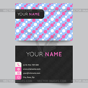 Business card template design - vector image