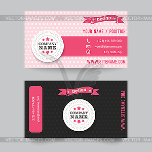 Business card template design - vector image