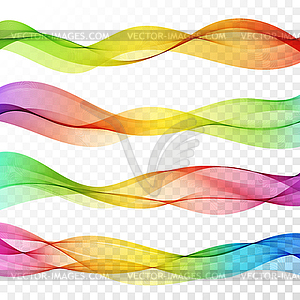 Set of abstract colorful wave - vector image