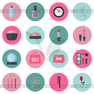 Make up flat icons - vector clipart