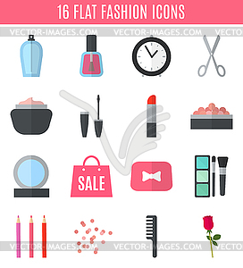 Make up flat icons - vector clip art