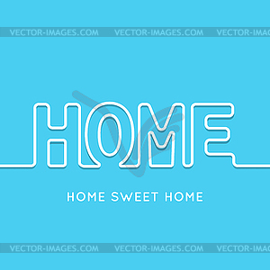 Home icon with shadow in blue background - vector clipart