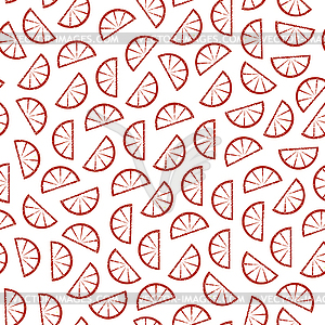 Citrus seamless pattern. Slices of tropical fruits - vector clipart