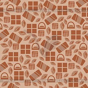 Seamless pattern with chocolate sweets - vector EPS clipart