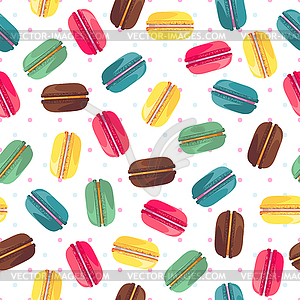 Seamless pattern with tasty donuts - vector clipart