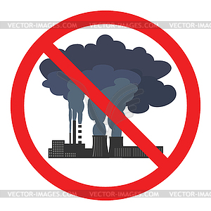 Stop air pollution sign - vector clipart
