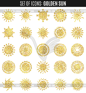 Set of sun icons  - vector image