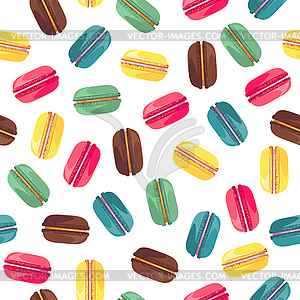 Seamless pattern with tasty donuts - vector clipart