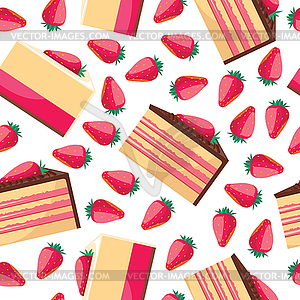 Seamless background with pattern of delicious - vector image