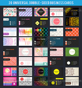 Big set of business card templates. for modern - vector image