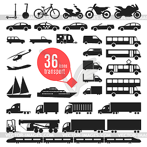 Transportation items. City transport - vector clipart