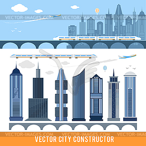 Elements for construction city - vector clip art