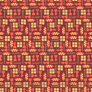 Chocolate bars seamless pattern - royalty-free vector clipart