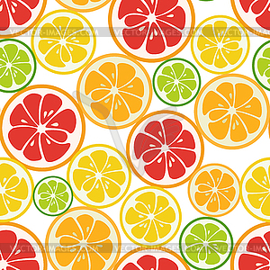 Striped seamless pattern with lime, orange and - vector image