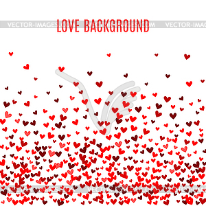 Romantic red heart background - vector clipart