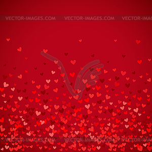 Romantic red heart background - vector image