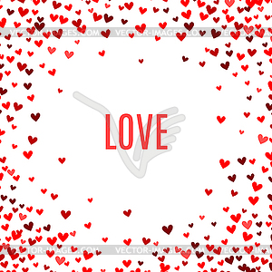 Romantic red heart background - stock vector clipart