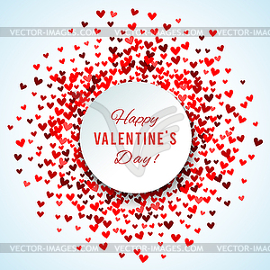 Romantic red heart background - vector clipart