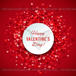 Romantic red heart background - vector image