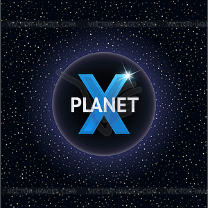 X Planet . Design concept - vector clip art