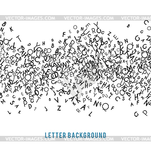 Abstract black alphabet ornament frame - vector clip art