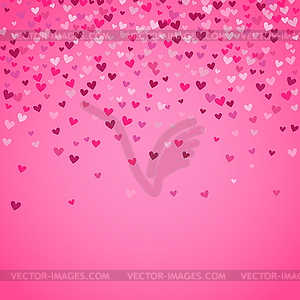 Romantic pink heart background - vector clipart