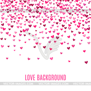 Romantic pink heart background - vector clipart