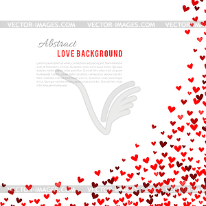 Romantic red background - vector EPS clipart