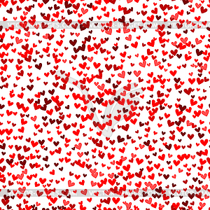 Romantic red heart pattern - vector clipart