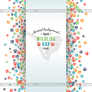 Abstract banner promotion of world wild life day - vector image