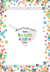 Background of world wildlife day - vector clip art