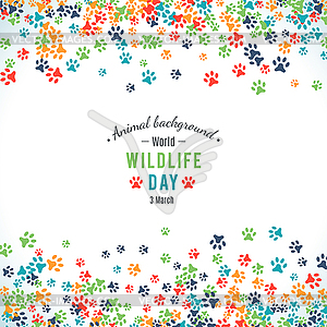 Background of world wildlife day - vector clipart