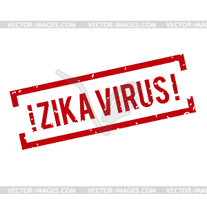 Red and white Zika Virus stamp - vector image