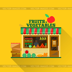 Fruits and vegetables shop - vector EPS clipart