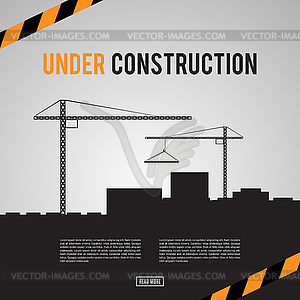 Building under Construction site - vector clipart