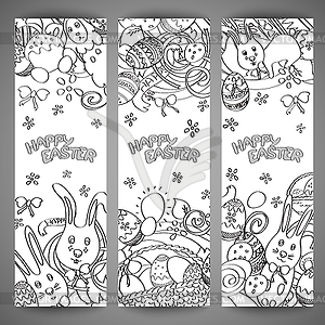 Set of creative multi colour banners for Happy - vector clip art