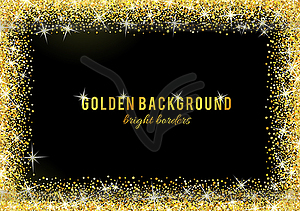 Gold glitter texture with sparkles - vector image