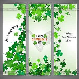 St Patricks Day banner set - vector image