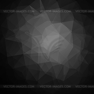 Abstract black geometric triangle background - vector clipart