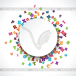 Abstract black alphabet ornament frame - color vector clipart