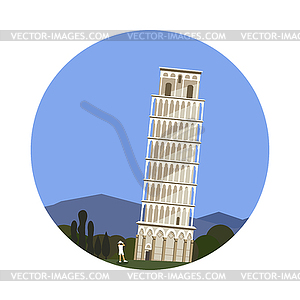 Leaning Tower of Pisa icon  - vector image