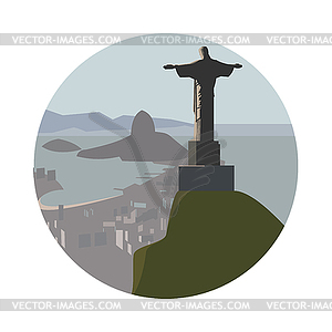 Christ Redeemer icon - vector clipart