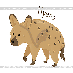 Hyena . Child fun pattern icon - color vector clipart