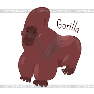 Gorilla . Child fun pattern icon - stock vector clipart